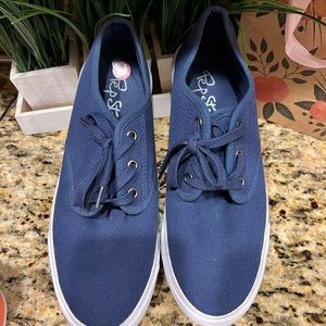 Pep Step Blue Canvas Sneakers Sz 9